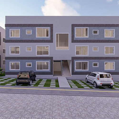 Visão Frontal do Prédio - VIlla Campos